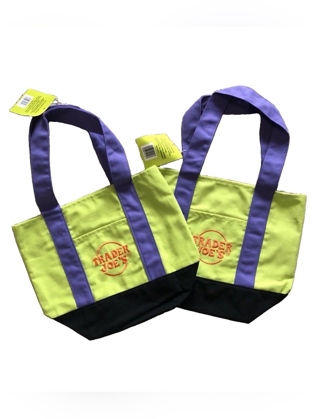 NWT Trader Joe’s Halloween Mini Canvas Tote - Limited Edition 2026 Set of 2 - Picture 2 of 2